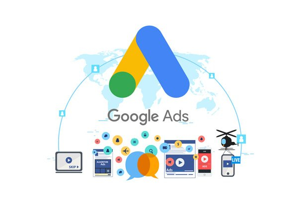 A imagem mostra uma representação do Google Ads.